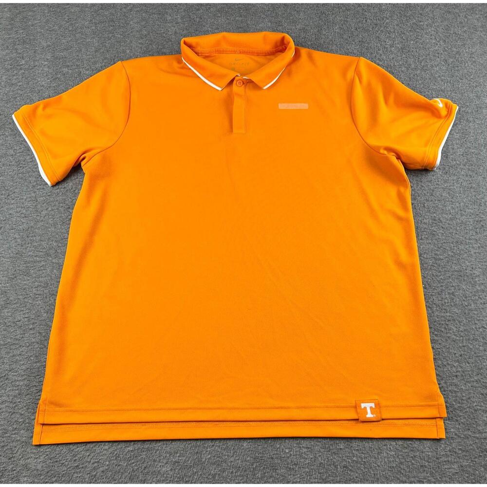 Nike Dri-FIT Orange Men's Polo Shirt Size Medium‎